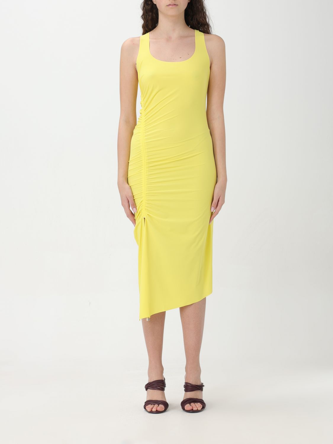 Shop Patrizia Pepe Dress  Woman Color Yellow