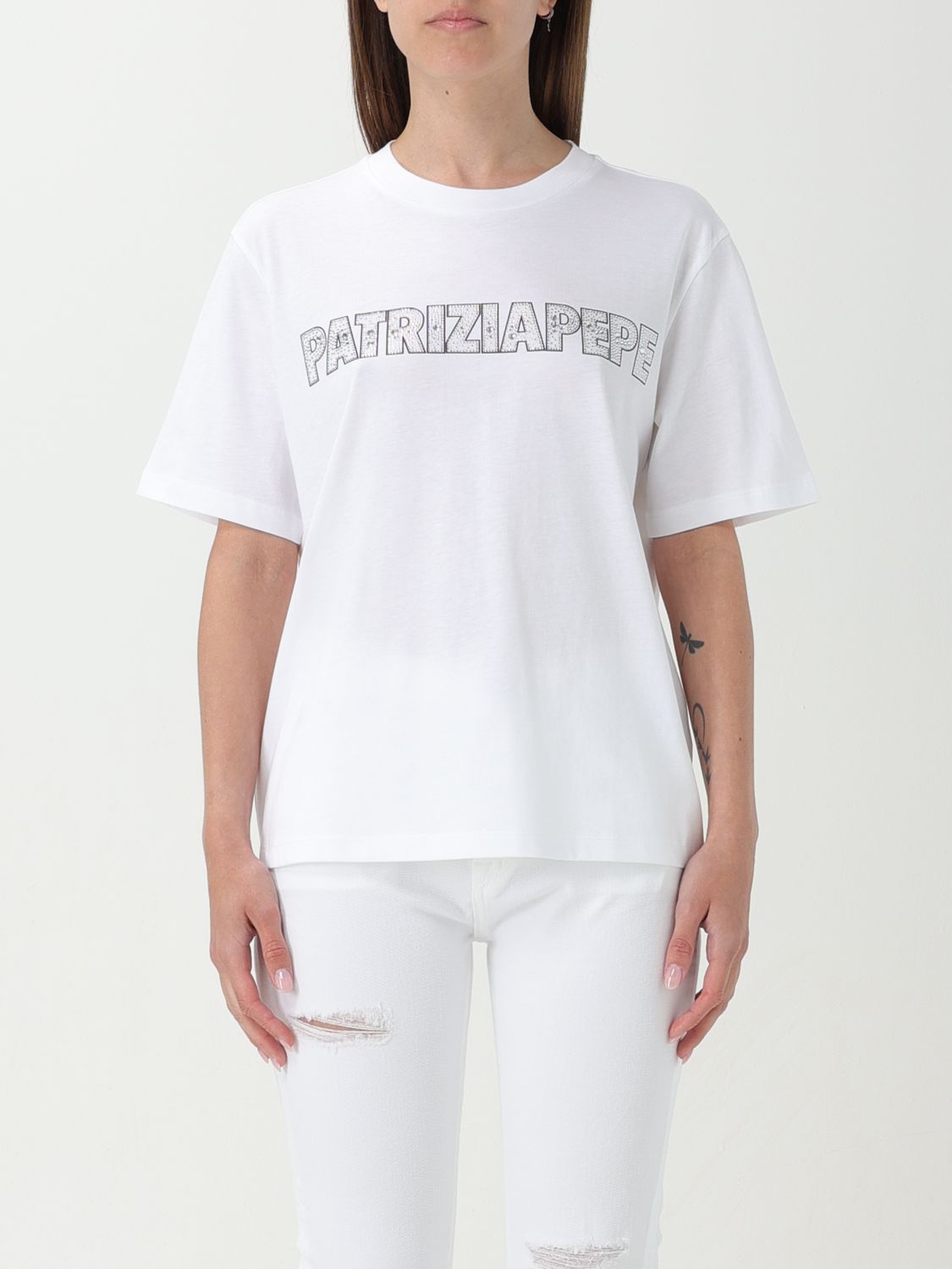 Shop Patrizia Pepe T-shirt  Woman Color White