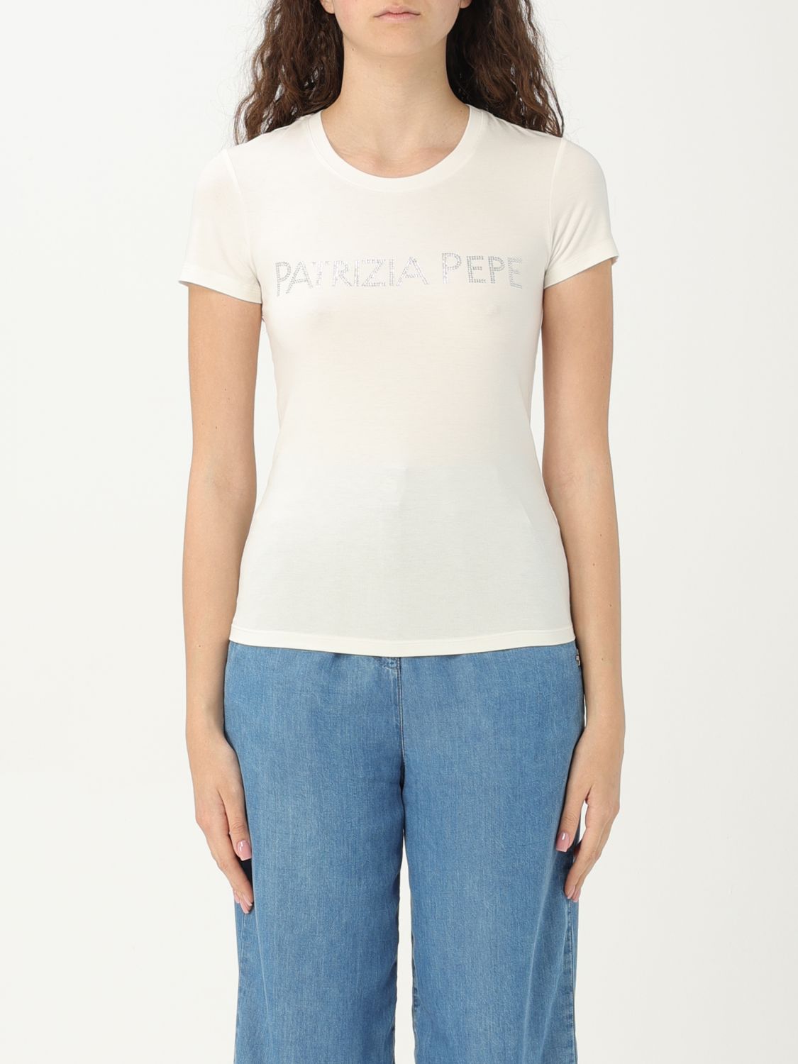 Shop Patrizia Pepe T-shirt  Woman Color White