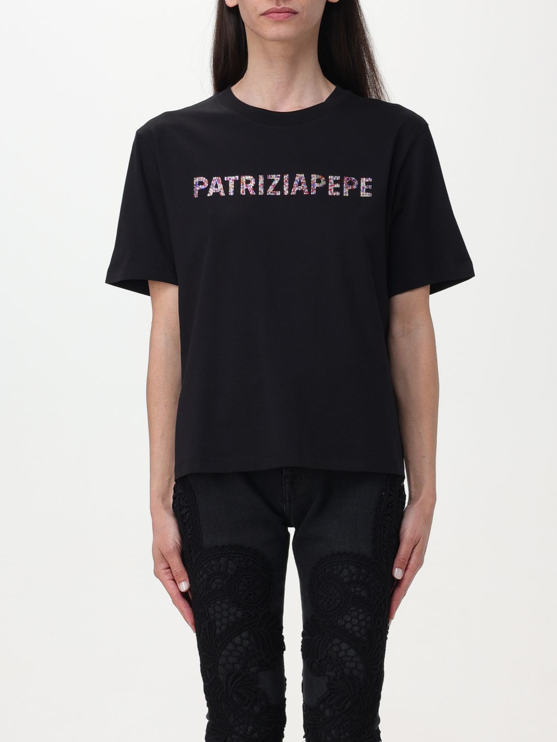Shop Patrizia Pepe T-shirt  Woman Color Black