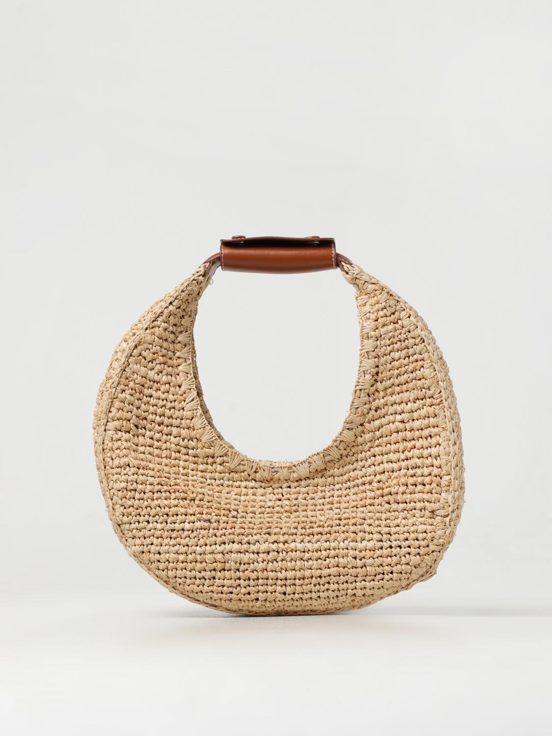 Staud Cotton Polyester Shoulder Bags In Sand