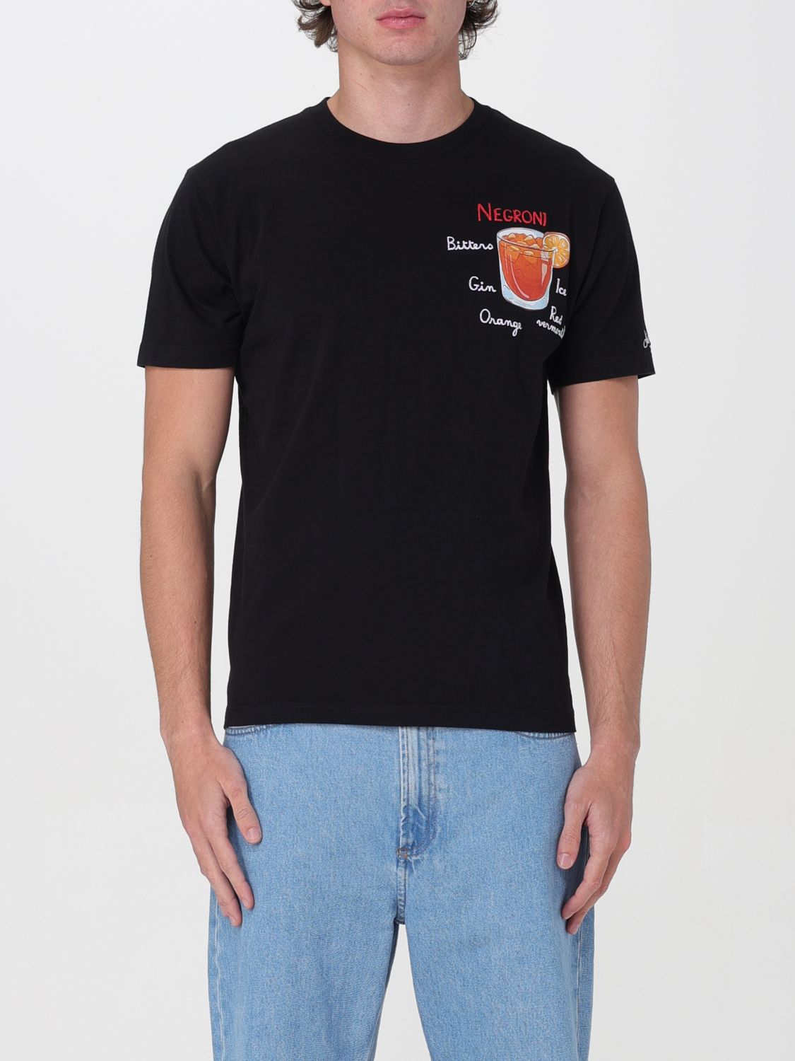Shop Mc2 Saint Barth T-shirt  Men Color Black