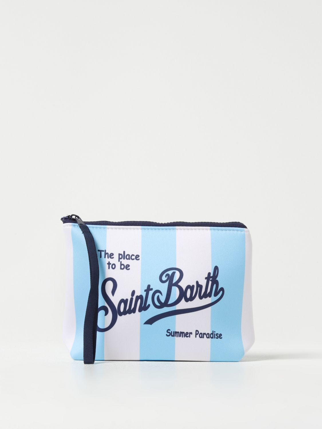 Shop Mc2 Saint Barth Mini Bag  Woman Color Gnawed Blue