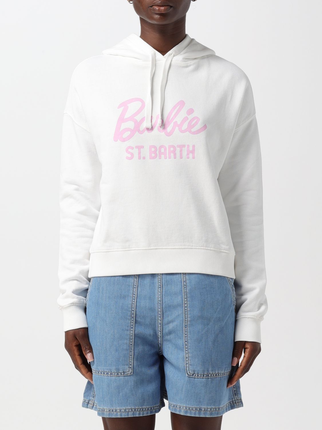 Shop Mc2 Saint Barth Sweatshirt  Woman Color White