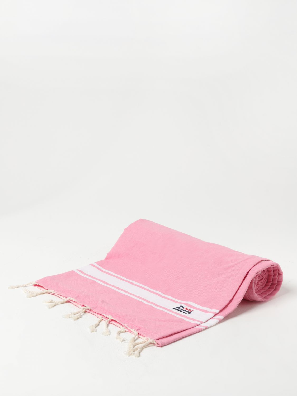 Shop Mc2 Saint Barth Beach Towel  Woman Color Pink