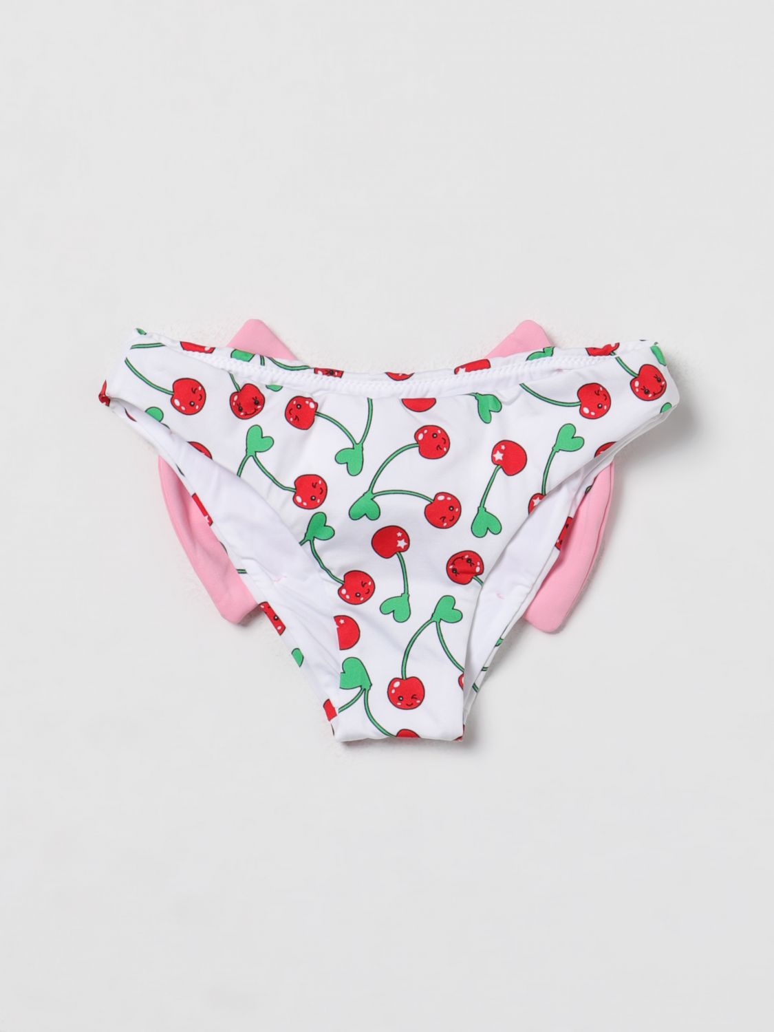 Mc2 Saint Barth Cherry-print Bikini Bottoms In White