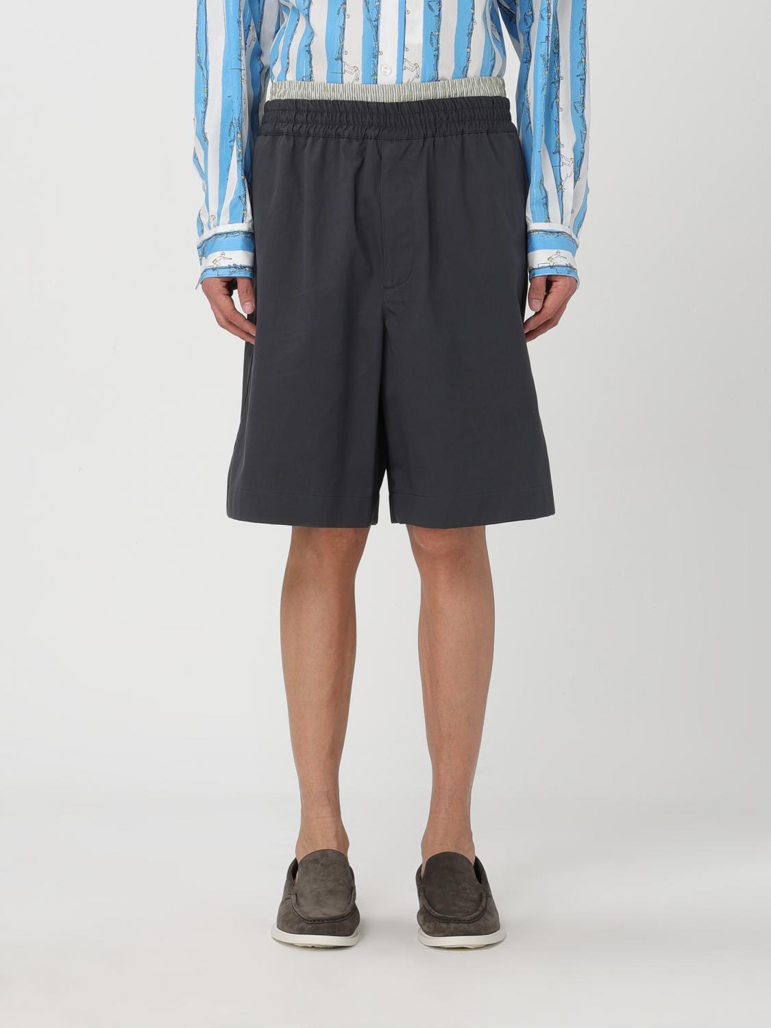 Bottega Veneta Short Men Color Charcoal In Charcoal