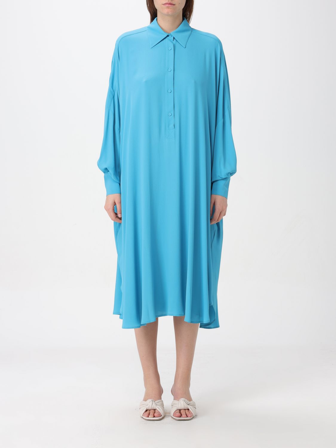 Shop Grifoni Dress  Woman Color Turquoise