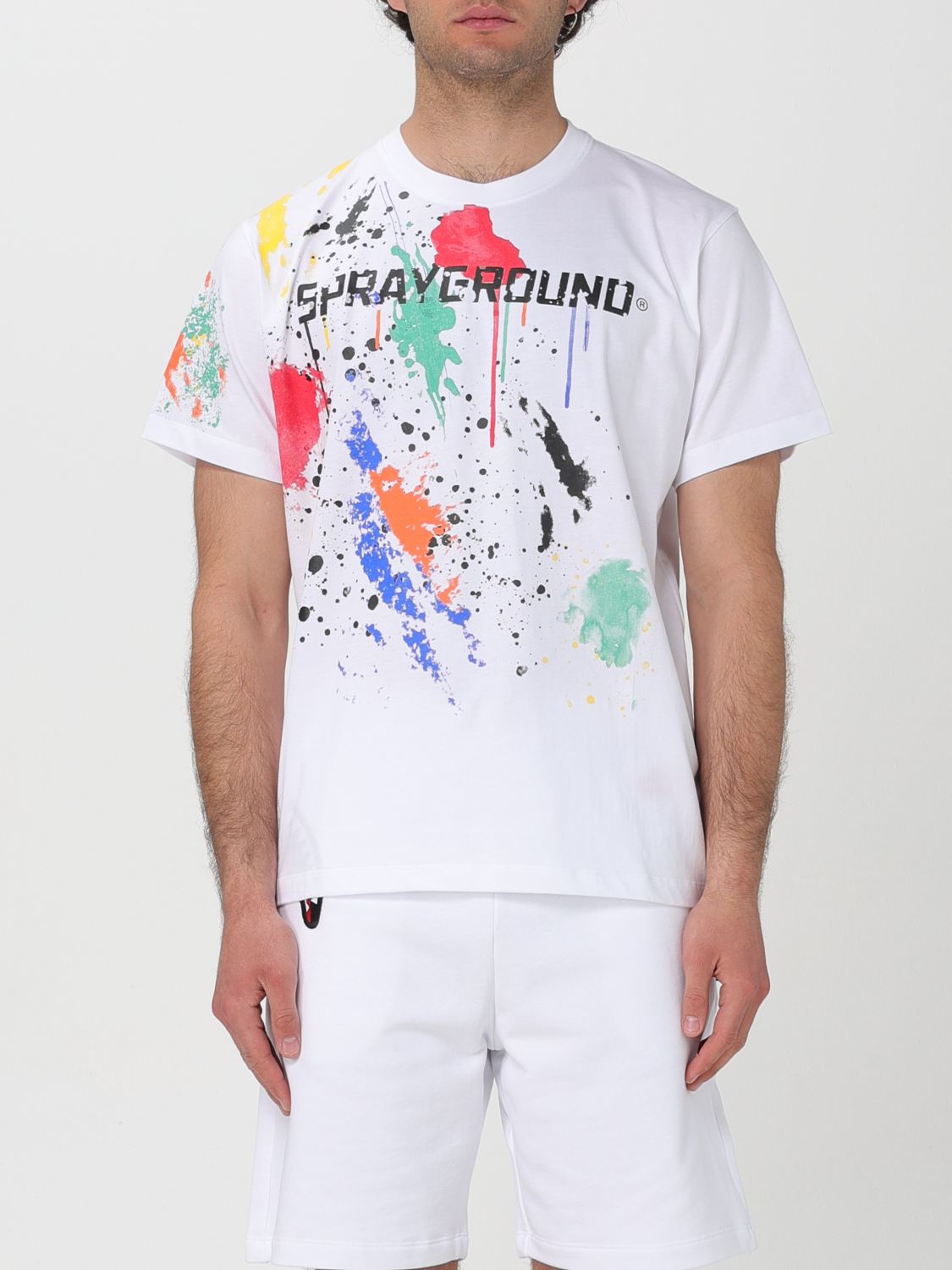 t-shirt sprayground men colour white