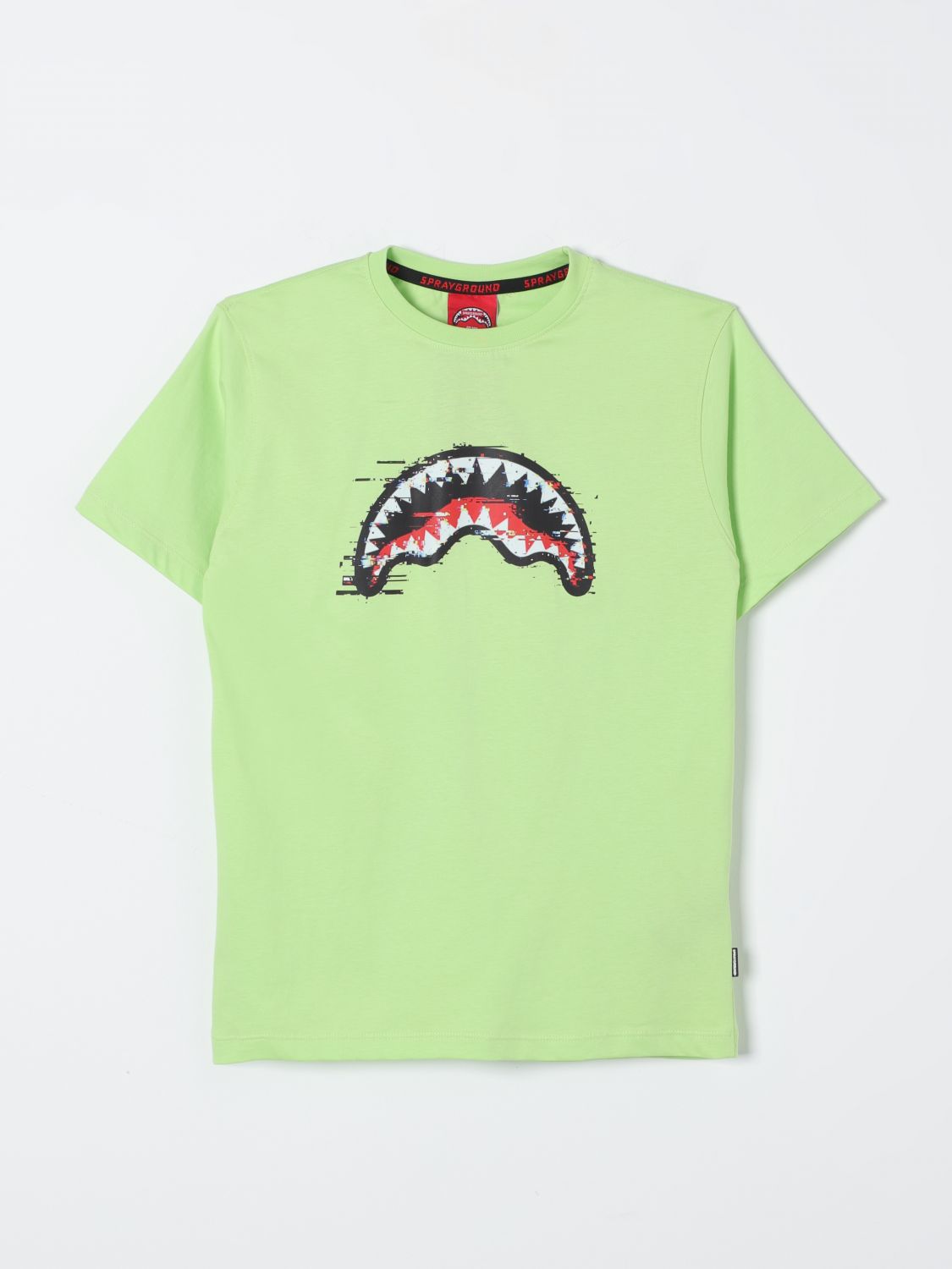 Shop Sprayground T-shirt  Kids Color Lime
