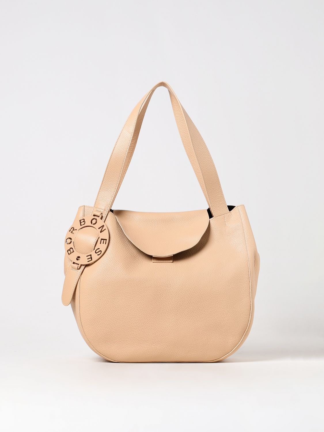 Shop Borbonese Shoulder Bag  Woman Color Camel