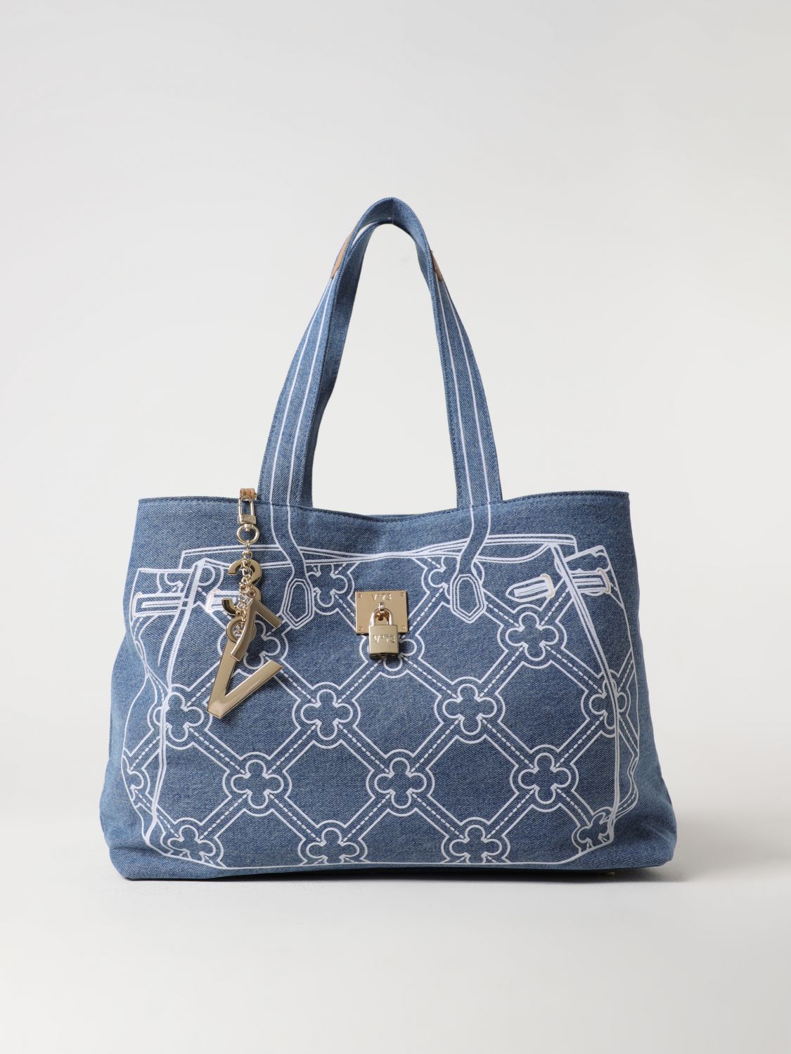 Shop V73 Tote Bags  Woman Color Blue