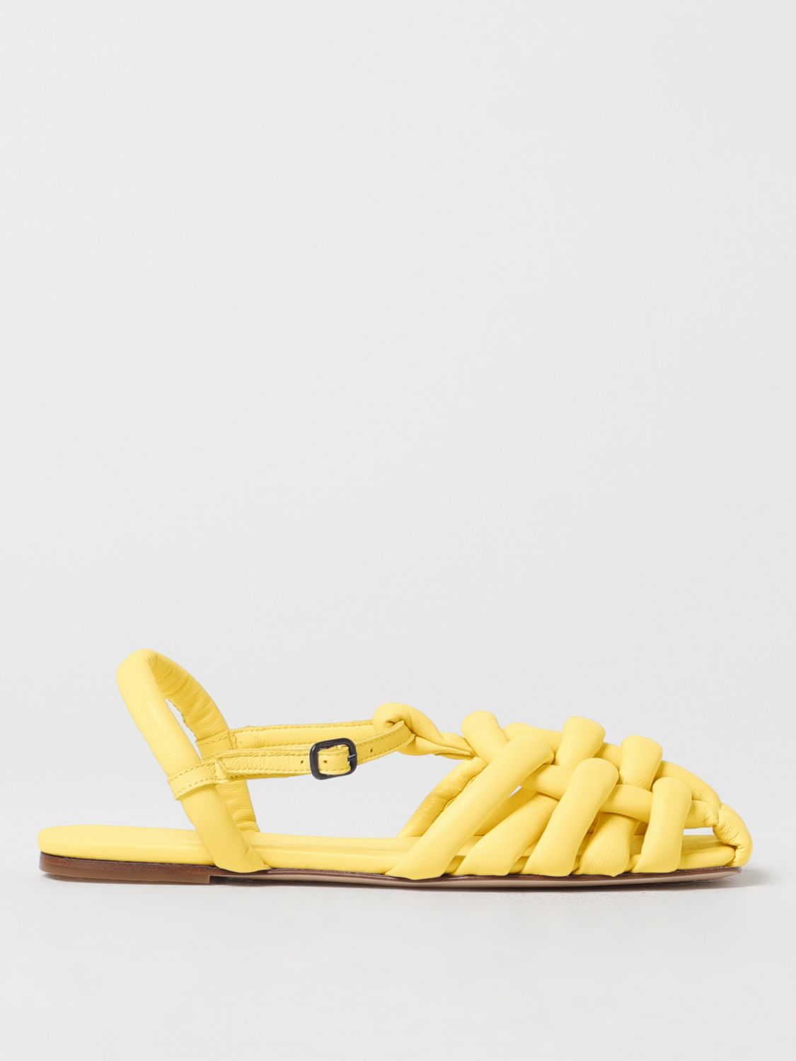 Shop Hereu Flat Sandals  Woman Color Yellow