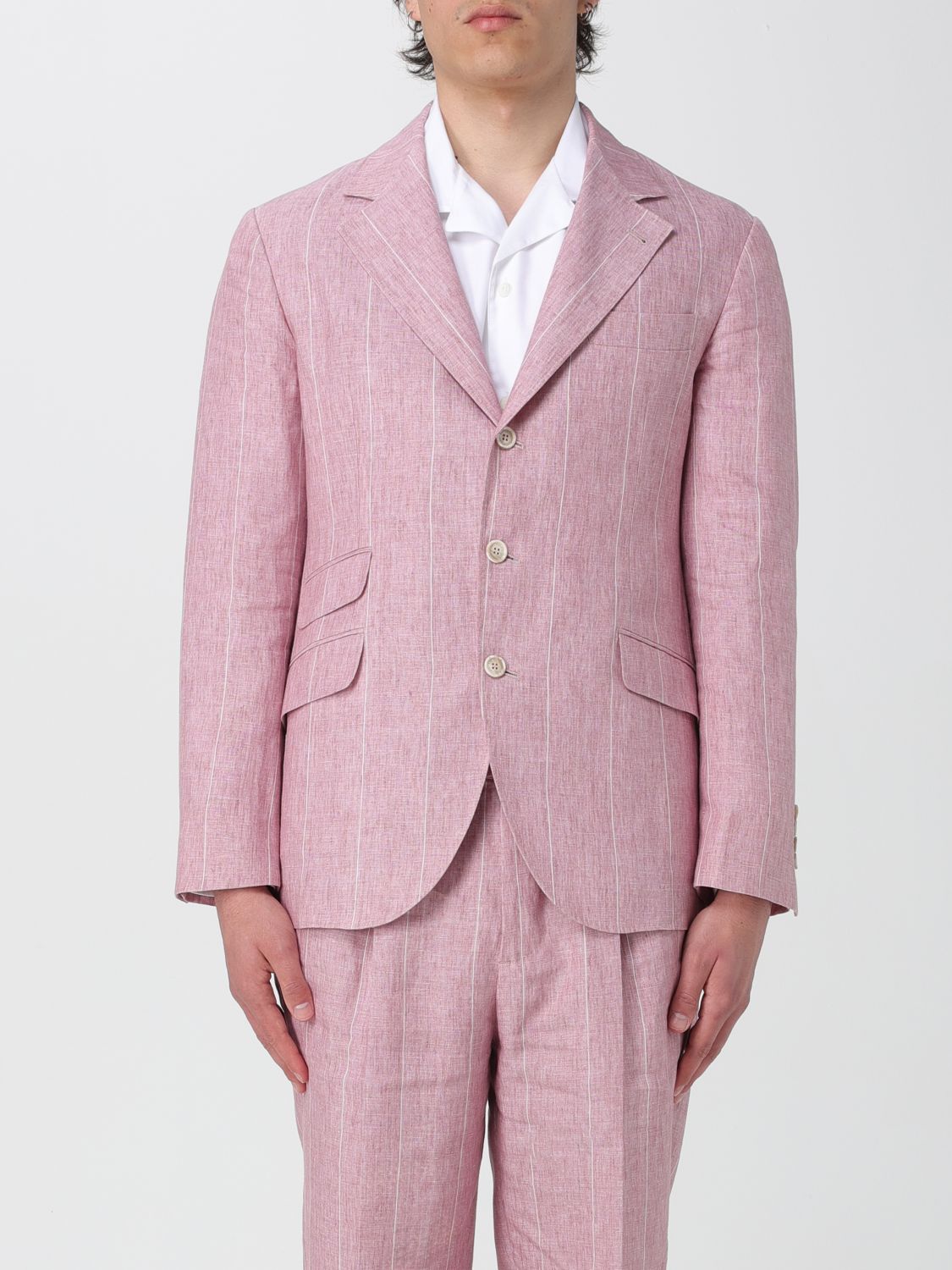 Shop Brunello Cucinelli Blazer  Men Color Pink