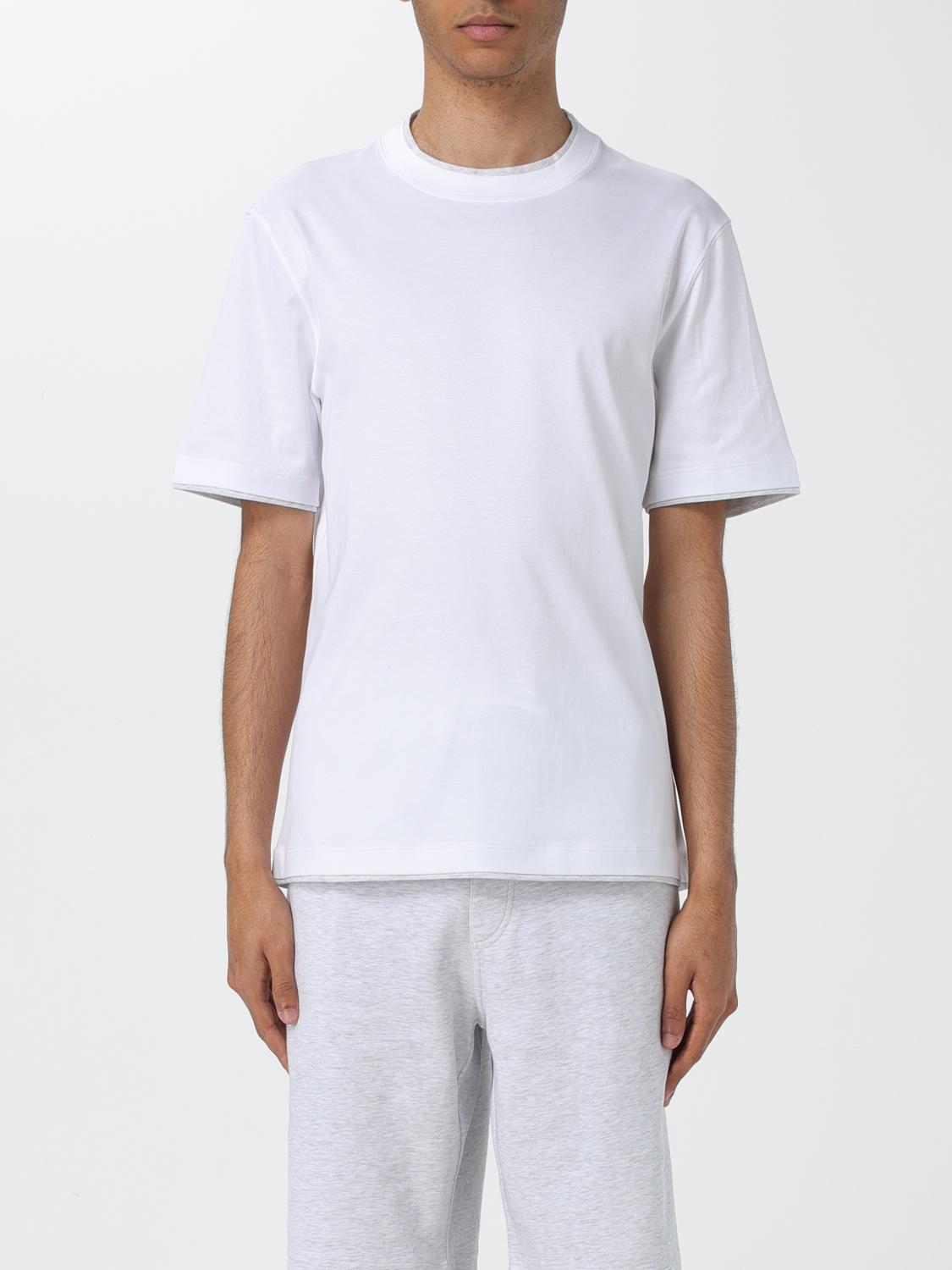 Brunello Cucinelli T-shirt With Faux-layering In White