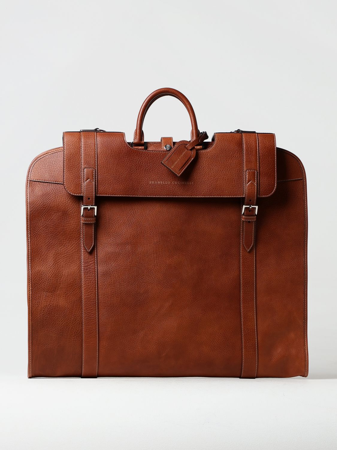 Shop Brunello Cucinelli Travel Bag  Men Color Leather