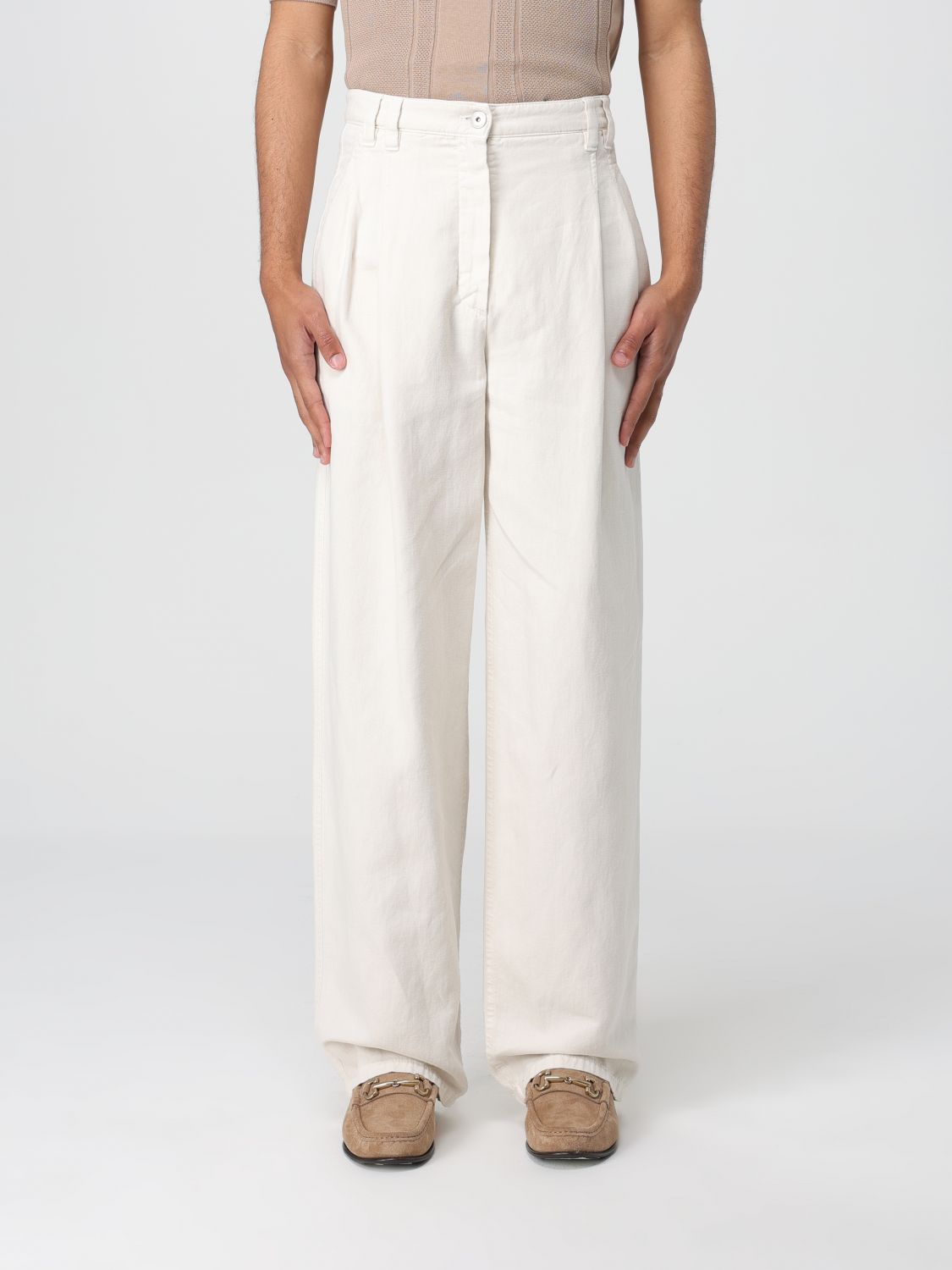 Shop Brunello Cucinelli Pants  Woman Color White