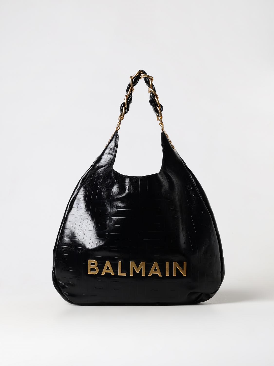 Shop Balmain Tote Bags  Woman Color Black In 黑色