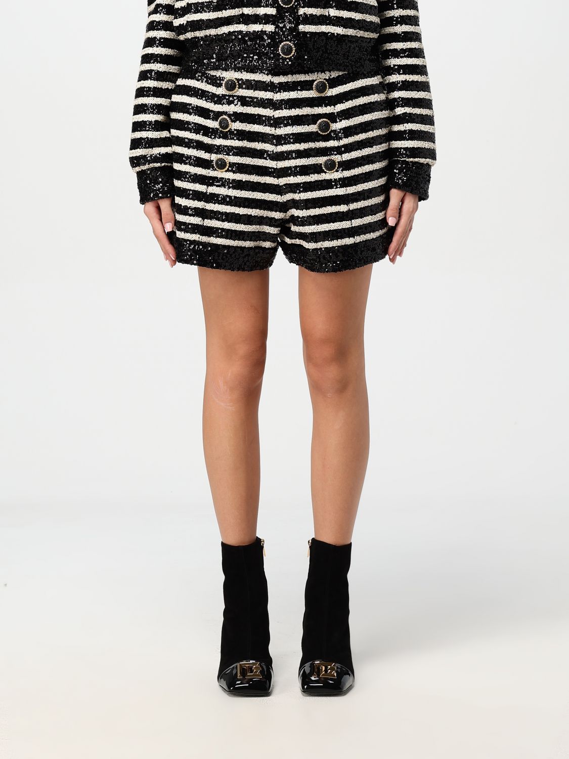 Balmain Short  Woman Color Black In 黑色