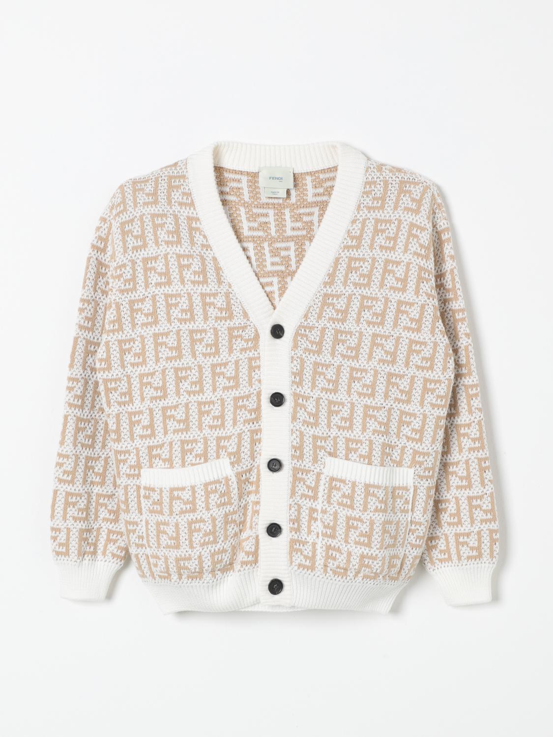 Shop Fendi Sweater  Kids Color White In Weiss