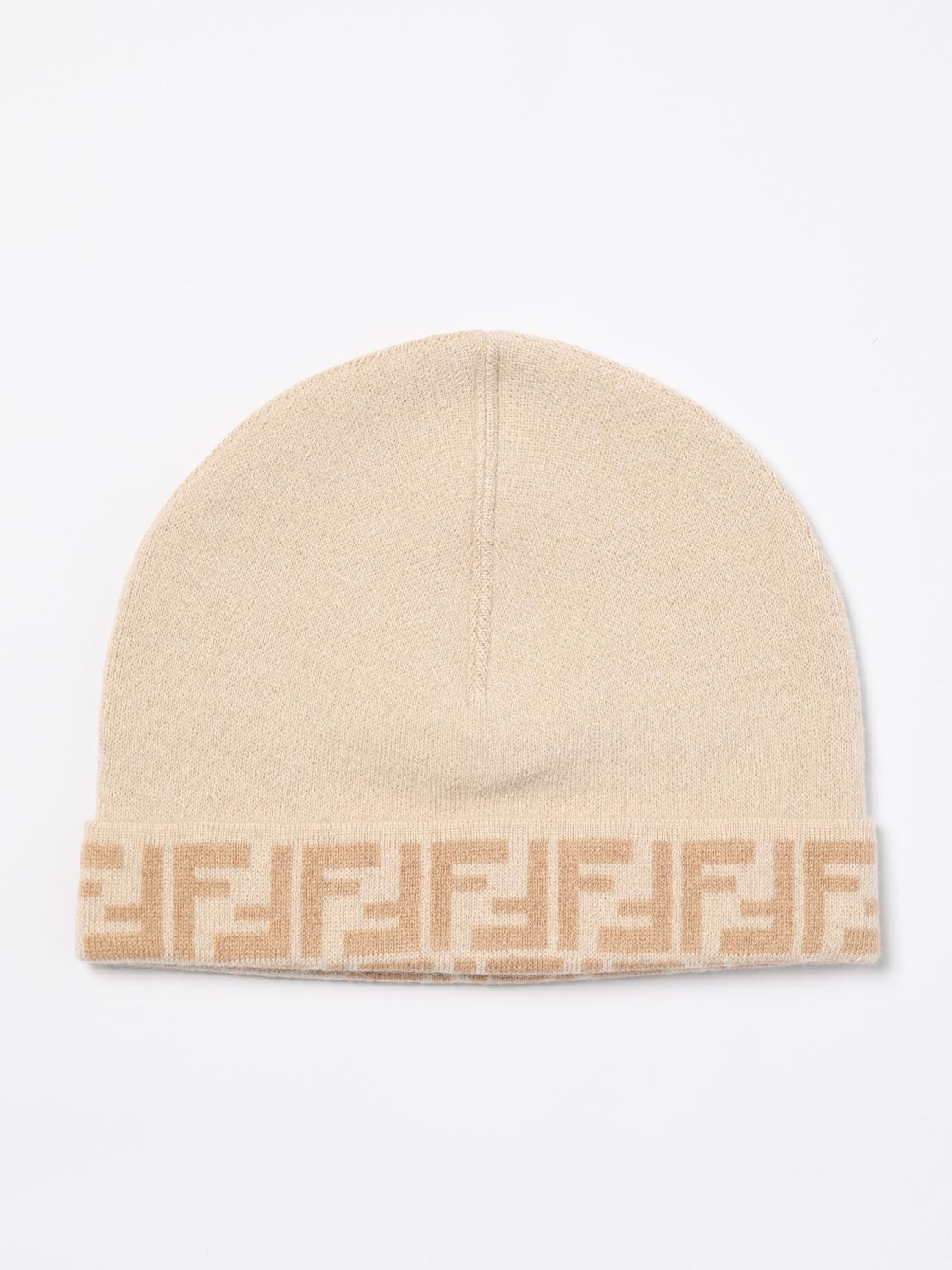 Fendi Unisex Kinder Beige Hat Kids Color
