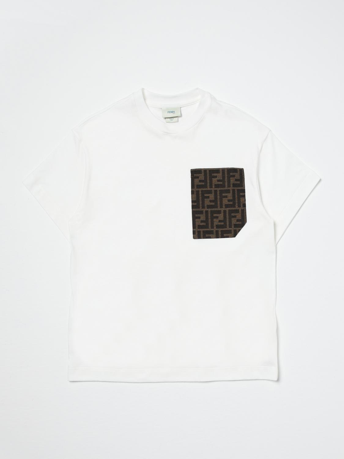 Shop Fendi T-shirt  Kids Color White In Weiss