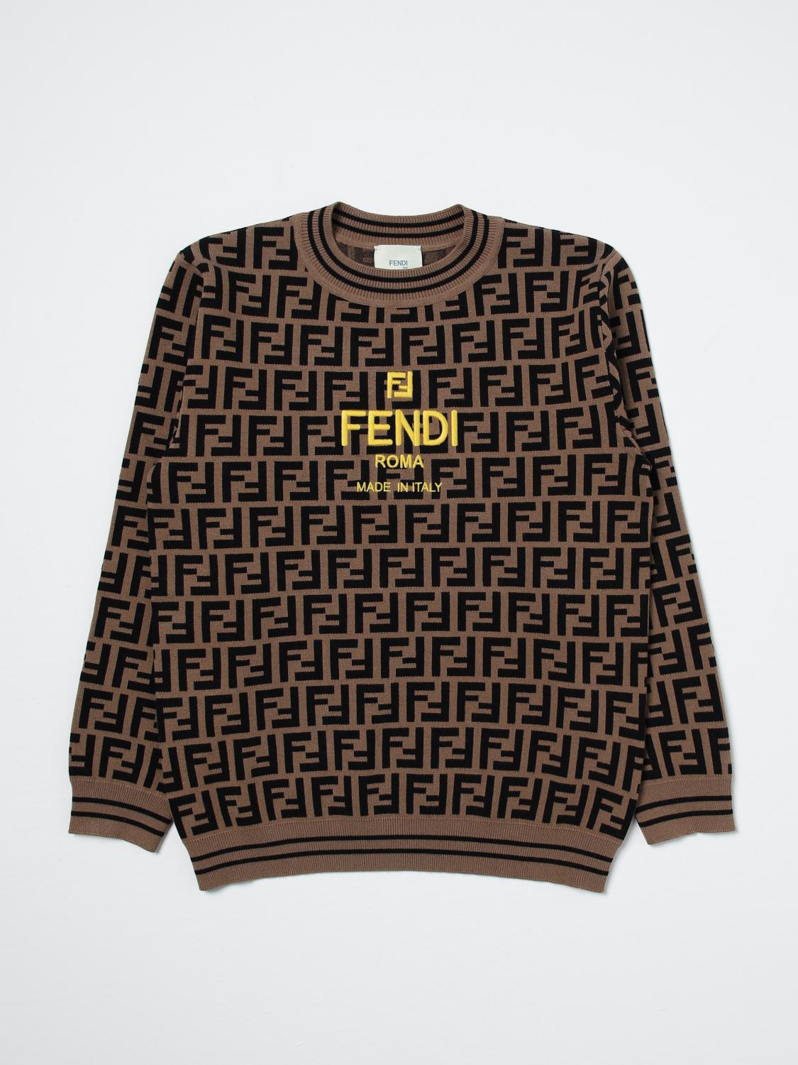 Shop Fendi Sweater  Kids Color Tobacco In Tabak