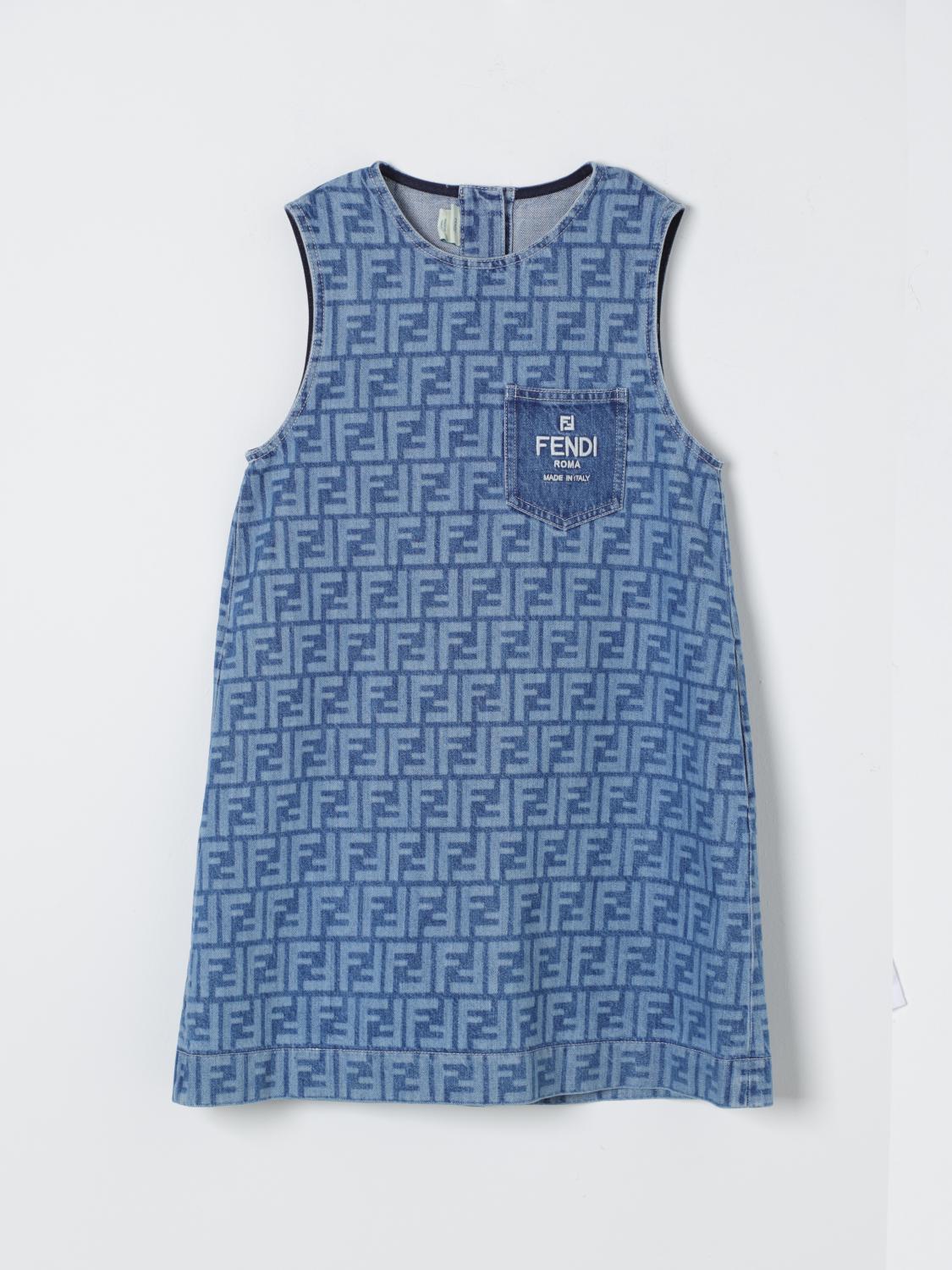 Shop Fendi Dress  Kids Color Denim