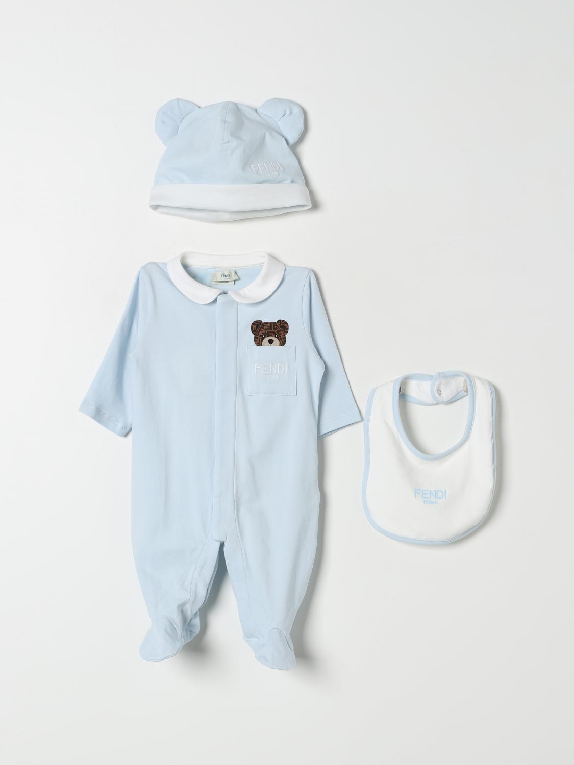 Shop Fendi Pack  Kids Color Gnawed Blue In Hellblau