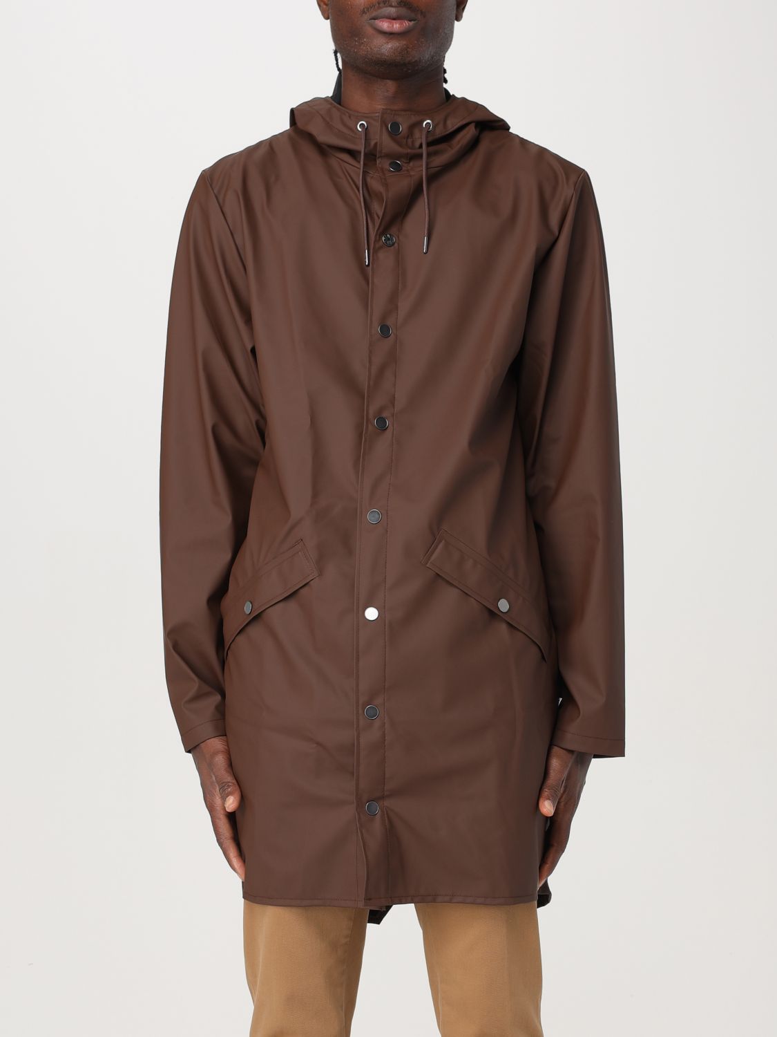 Shop Rains Jacket  Men Color Brown In Braun