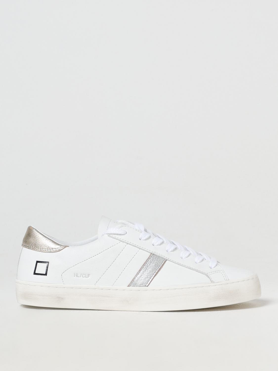 Date Leather Platform Sneakers In Weiss
