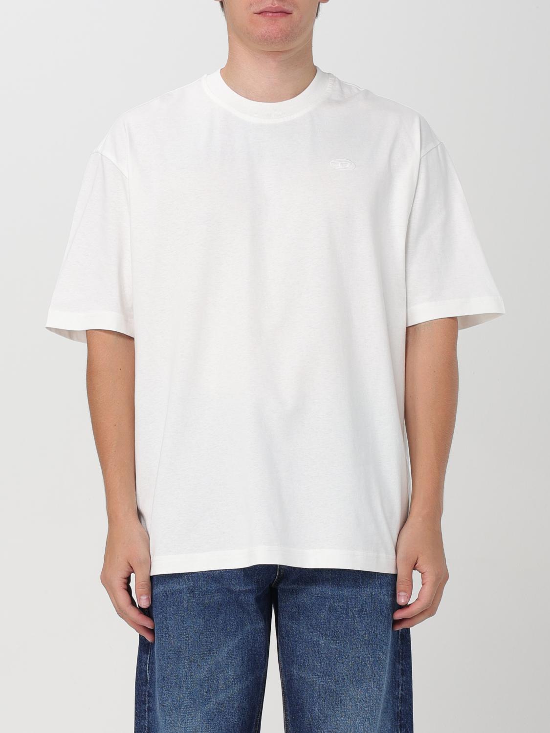 Diesel T-boggy-megoval-d T-shirt In Weiss