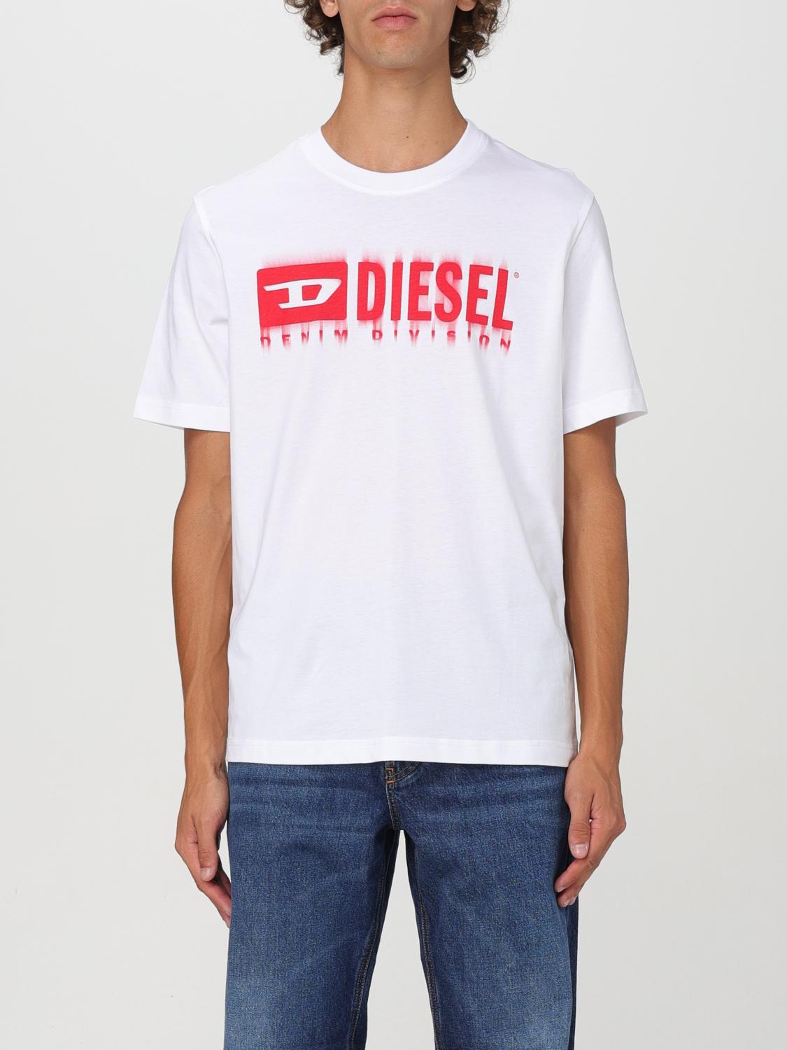 Shop Diesel T-shirt  Men Color White In Weiss