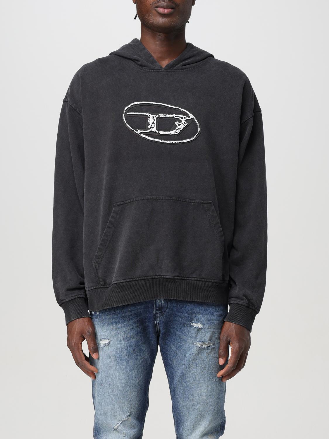 Shop Diesel Sweatshirt  Men Color Black In Schwarz