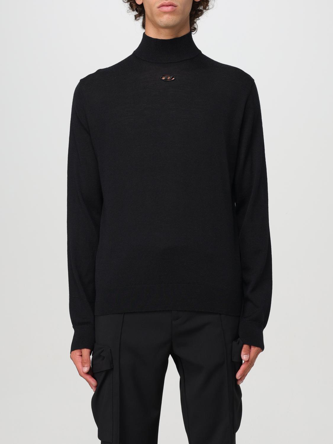 Shop Diesel Sweater  Men Color Black In Schwarz