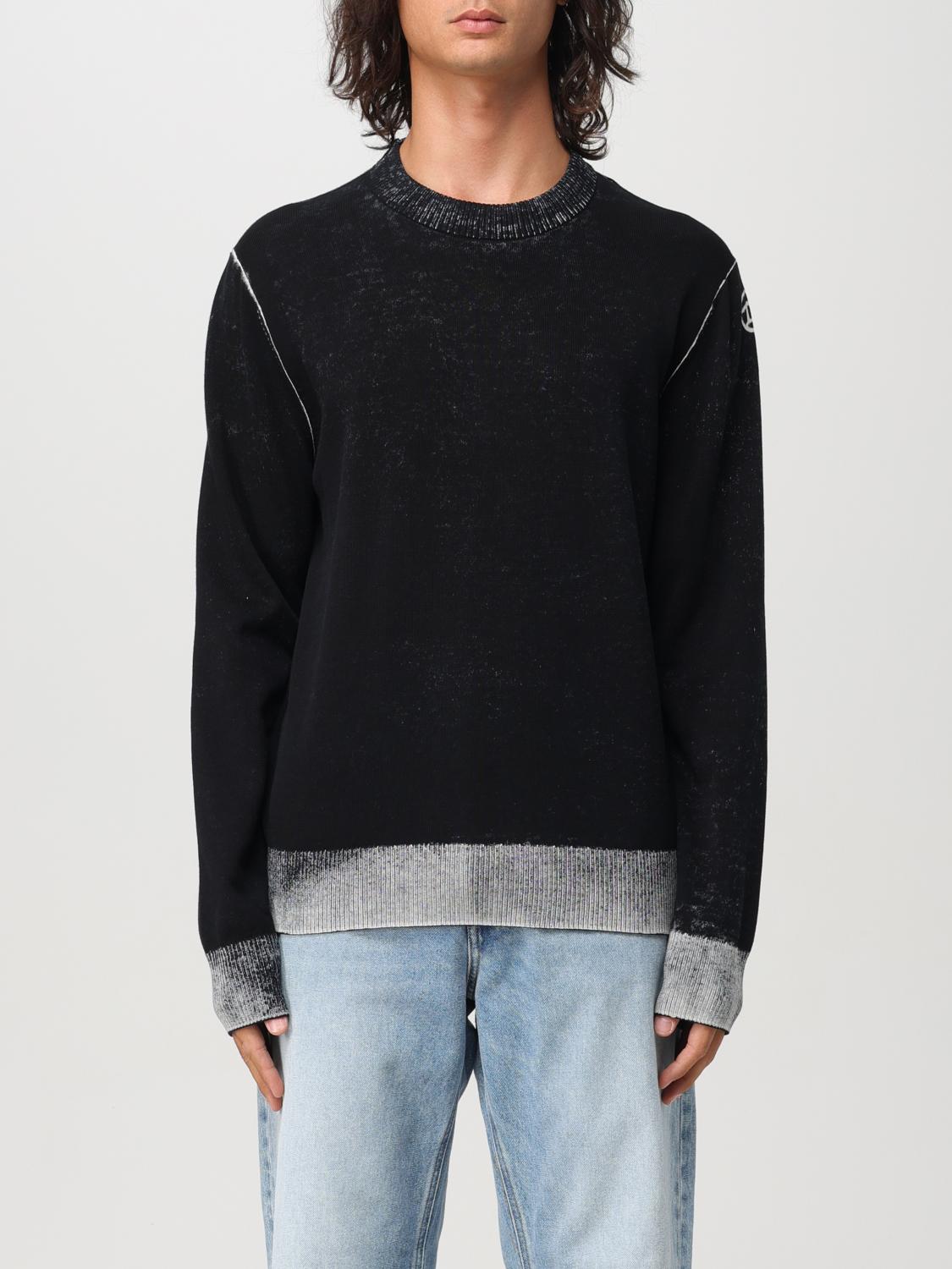 Shop Diesel Sweater  Men Color Black In Schwarz