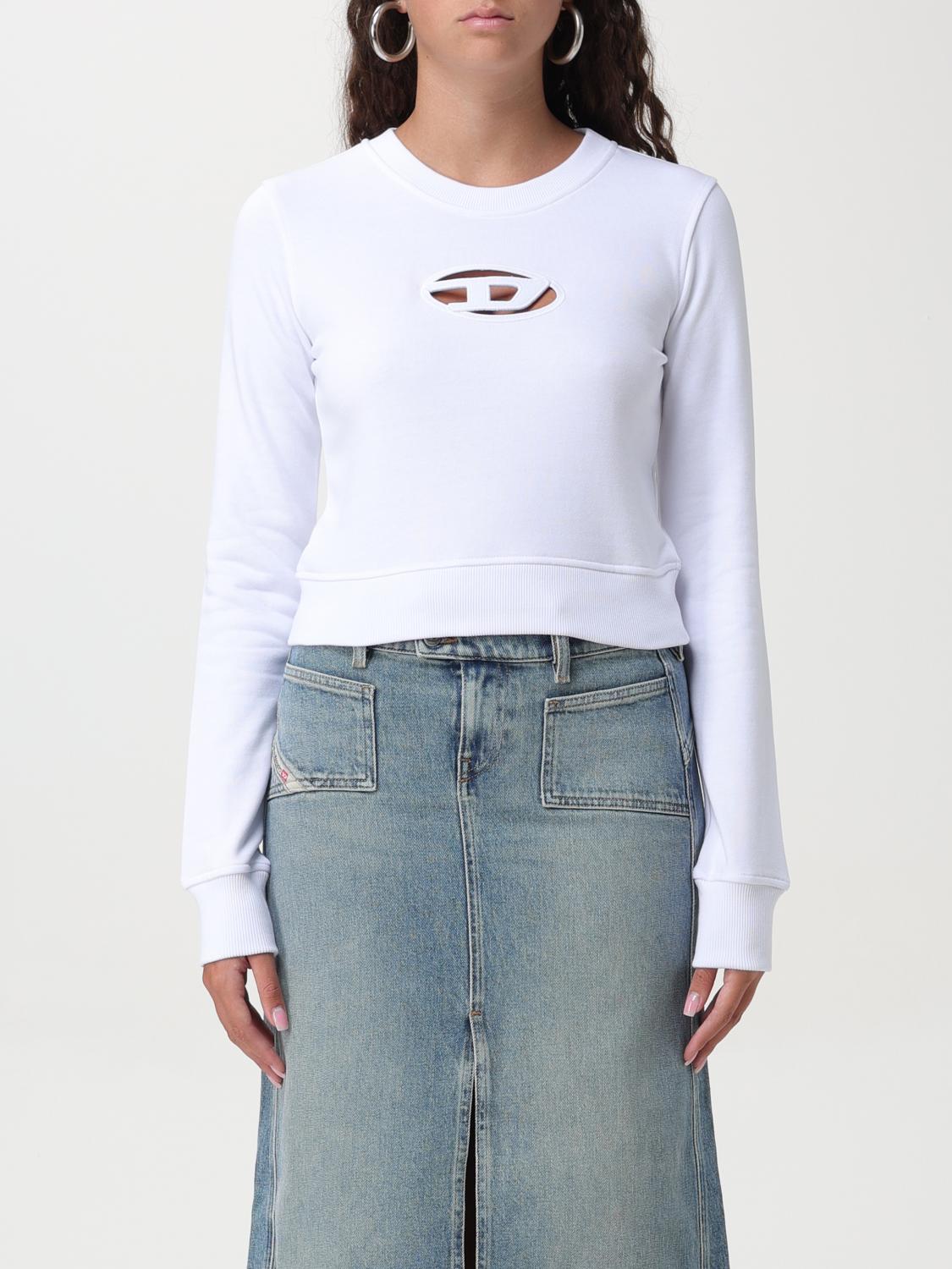 Shop Diesel Sweatshirt  Woman Color White