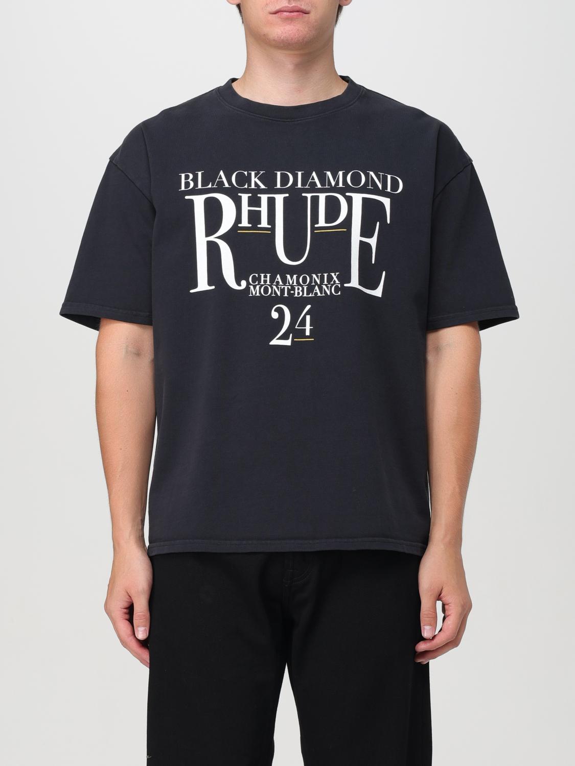 Shop Rhude T-shirt  Men Color Black In Schwarz