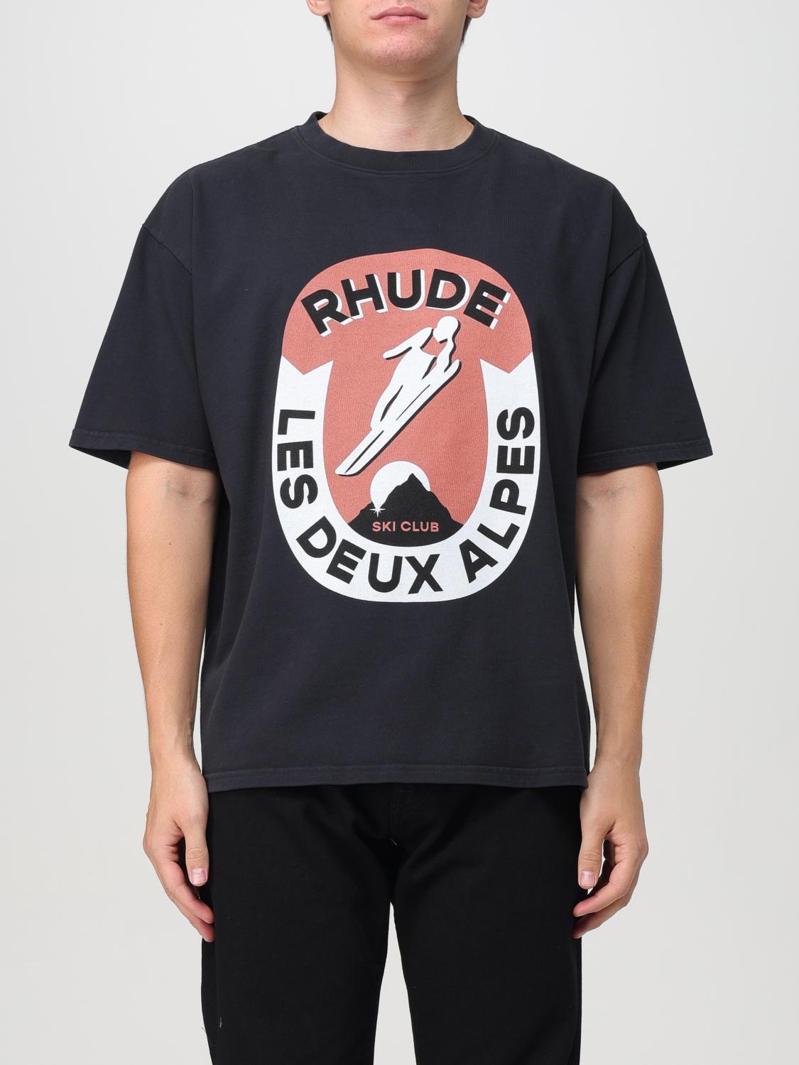 Shop Rhude T-shirt  Men Color Black In Schwarz