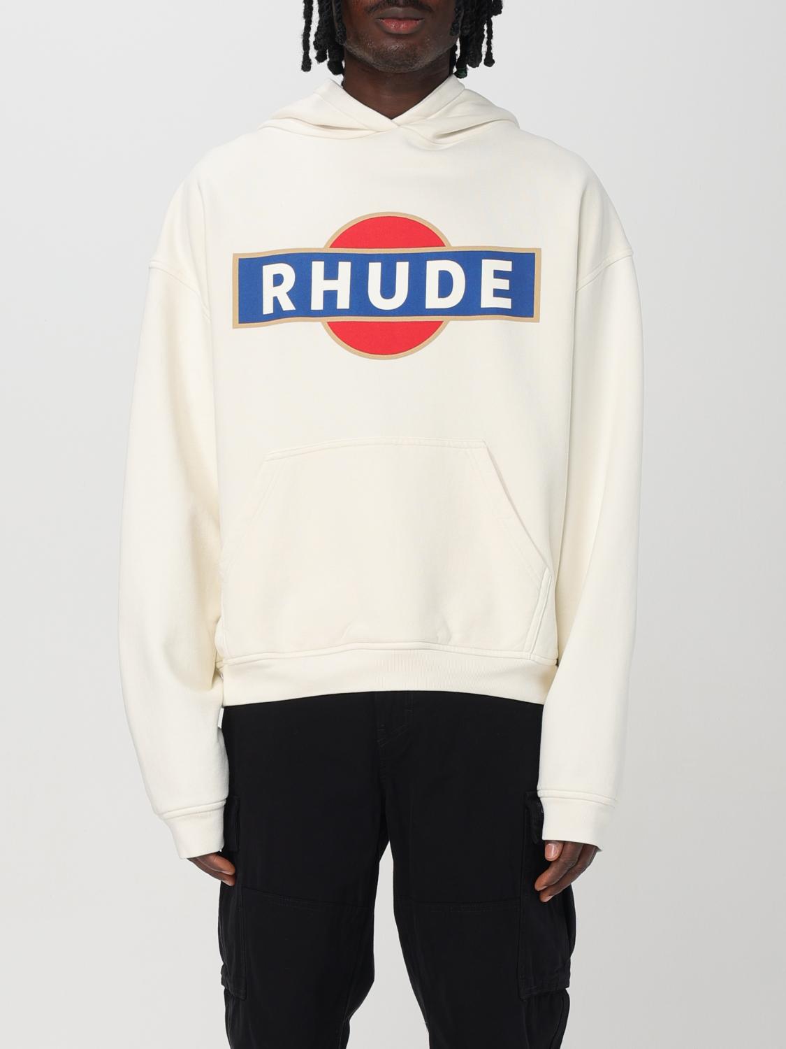 Shop Rhude Sweatshirt  Men Color White In Weiss