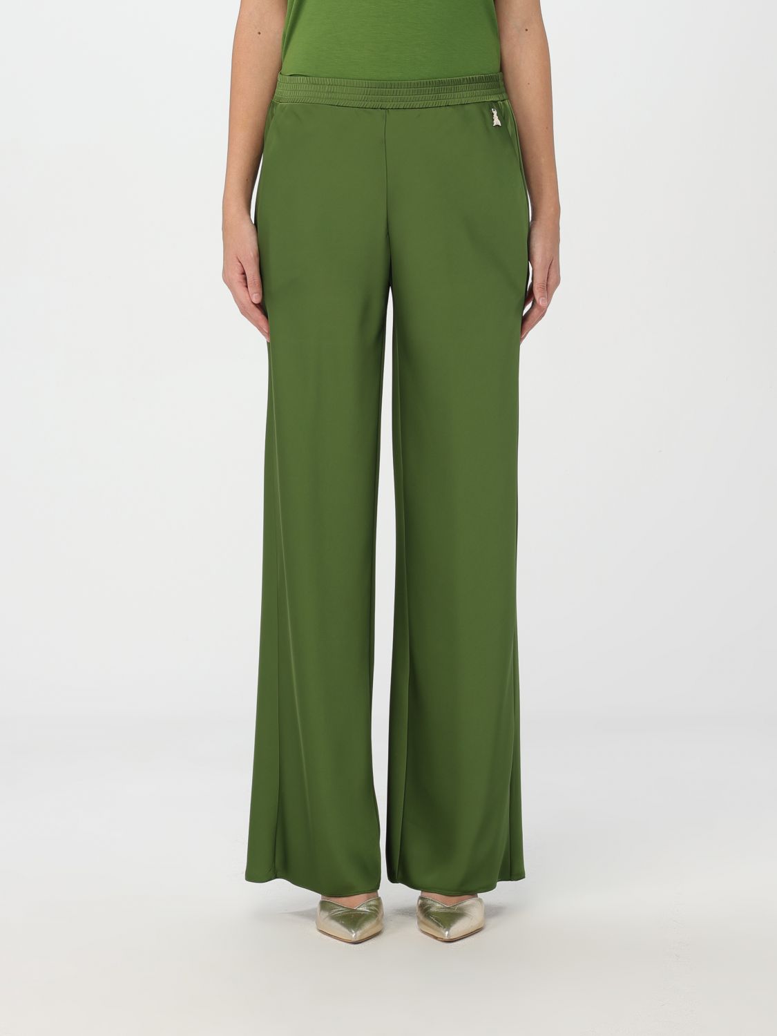 Shop Patrizia Pepe Pants  Woman Color Green In Grün