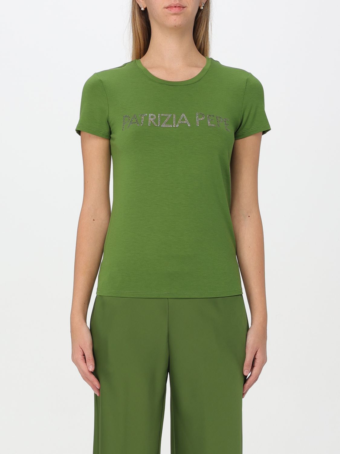 Shop Patrizia Pepe T-shirt  Woman Color Green In Grün