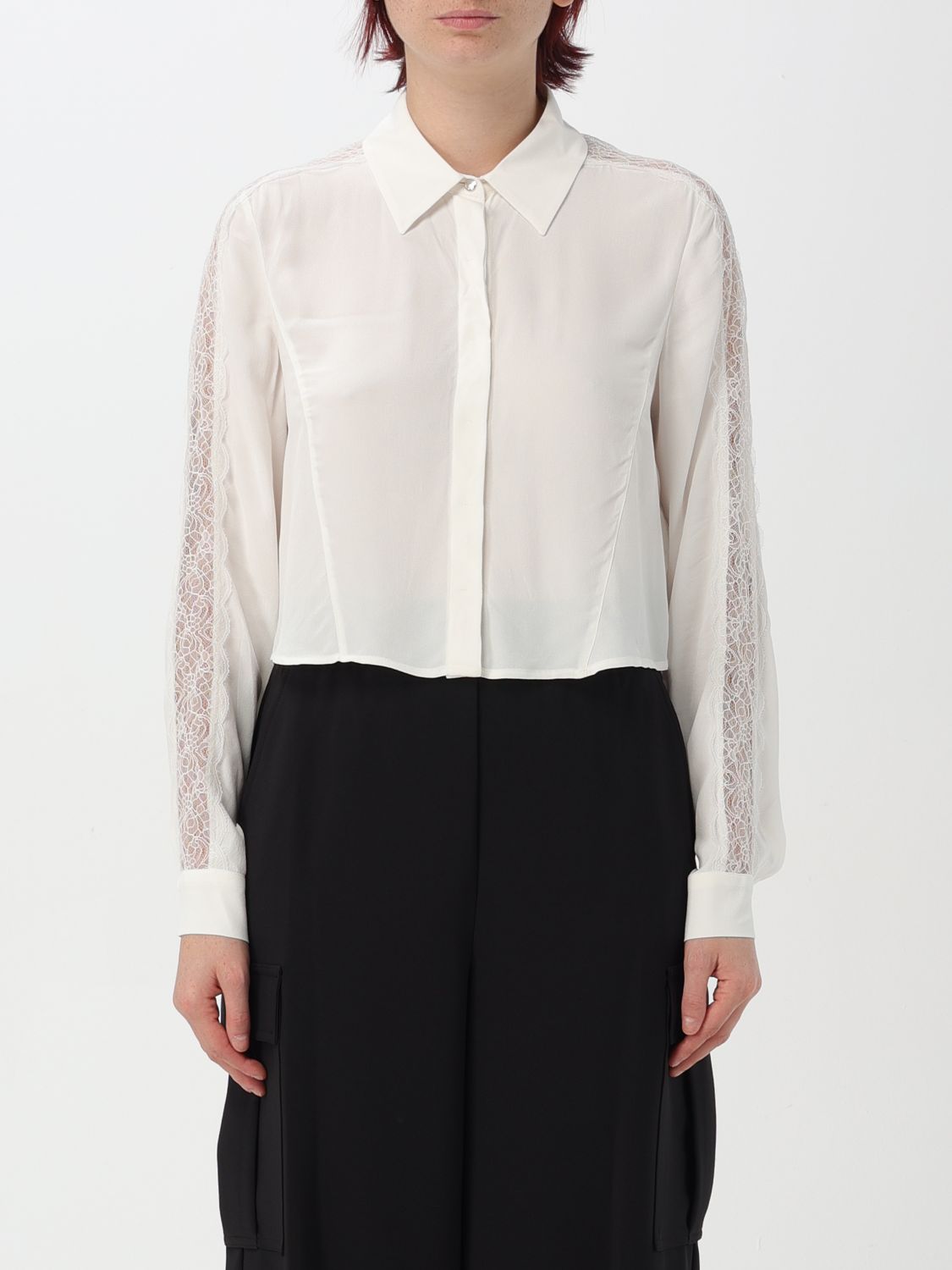 Shop Patrizia Pepe Shirt  Woman Color White In Weiss