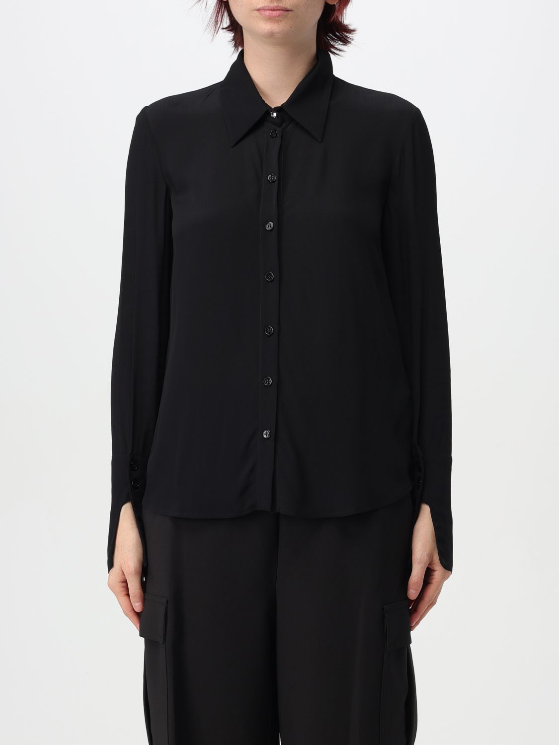 Shop Patrizia Pepe Shirt  Woman Color Black In Schwarz