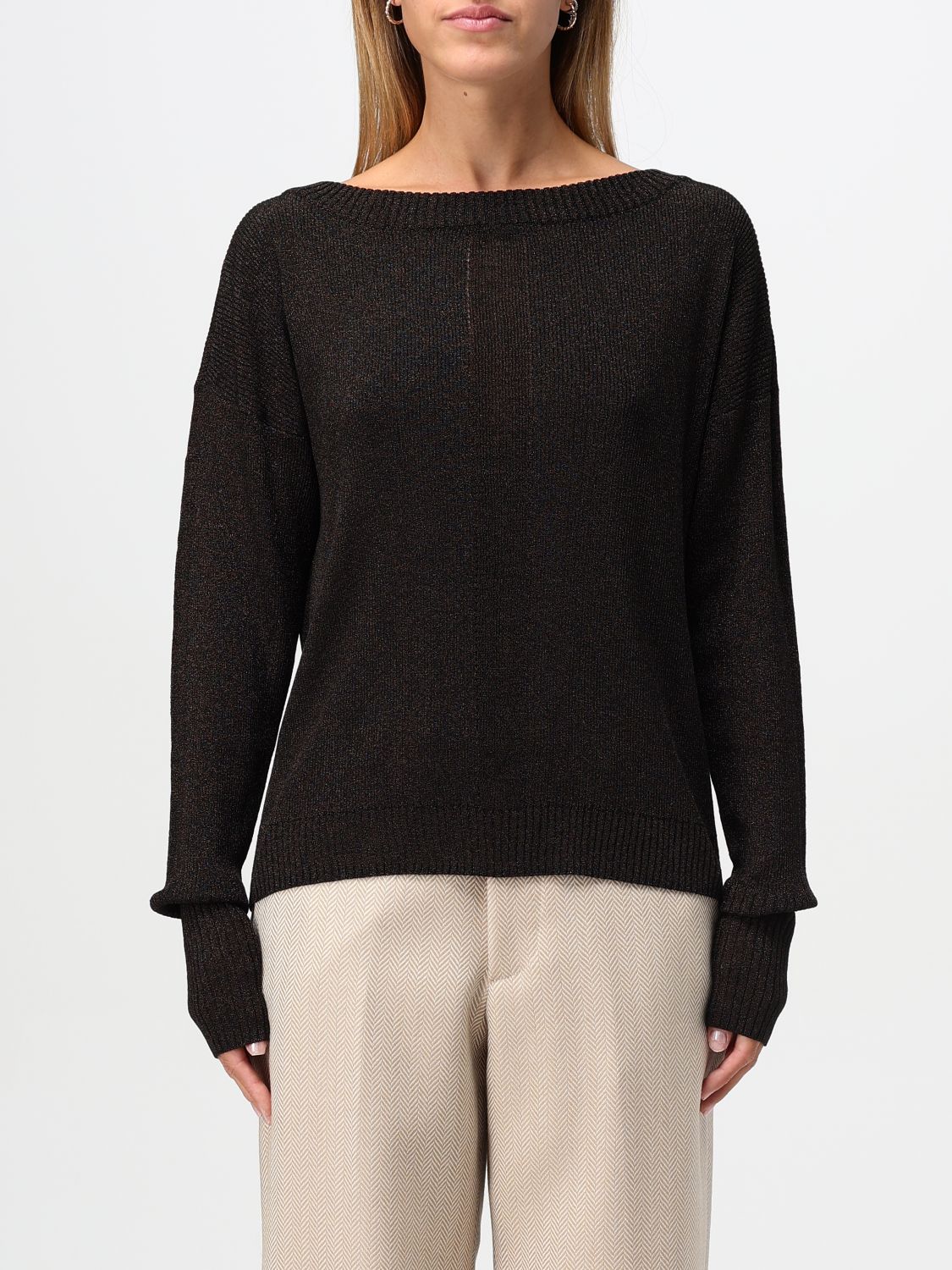 Shop Patrizia Pepe Sweater  Woman Color Black In Schwarz