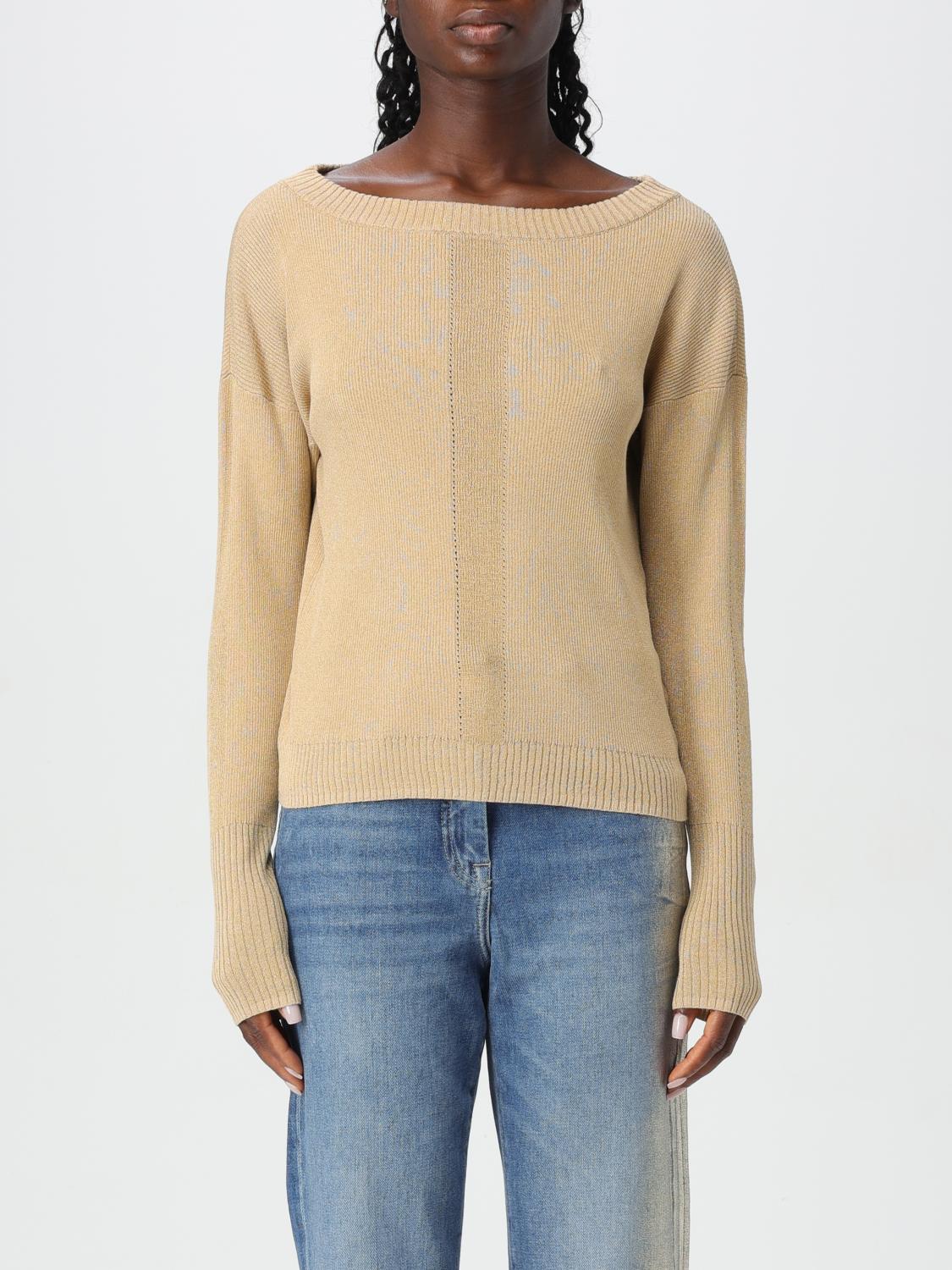 Shop Patrizia Pepe Sweater  Woman Color Gold