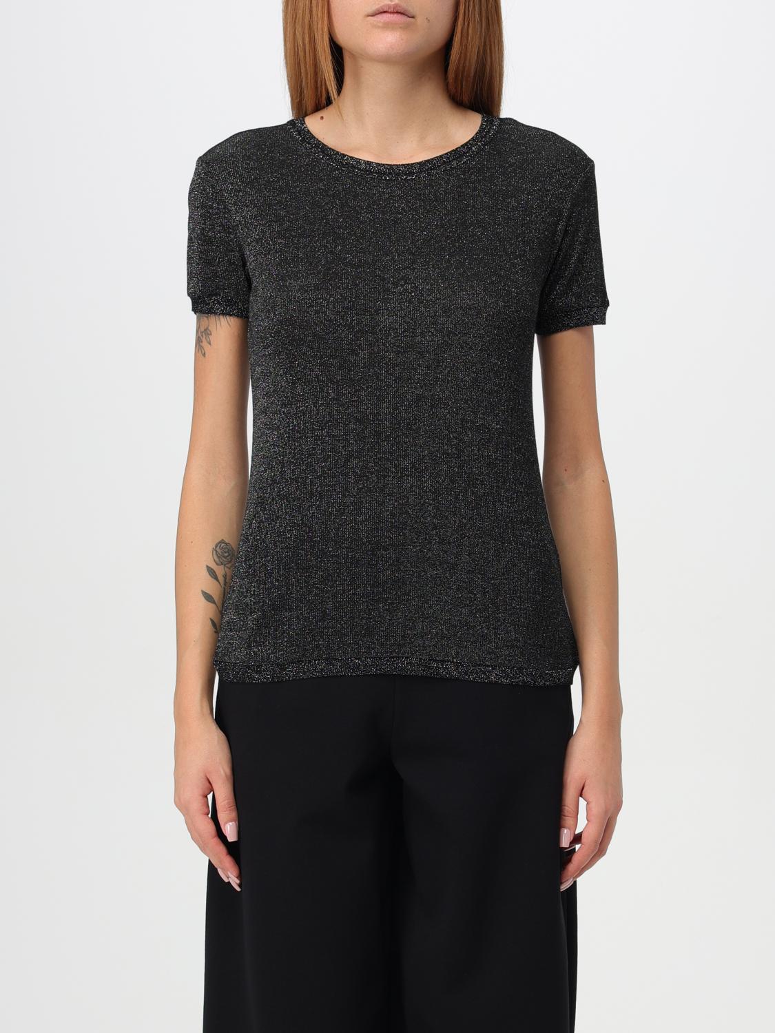 Shop Patrizia Pepe T-shirt  Woman Color Black In Schwarz