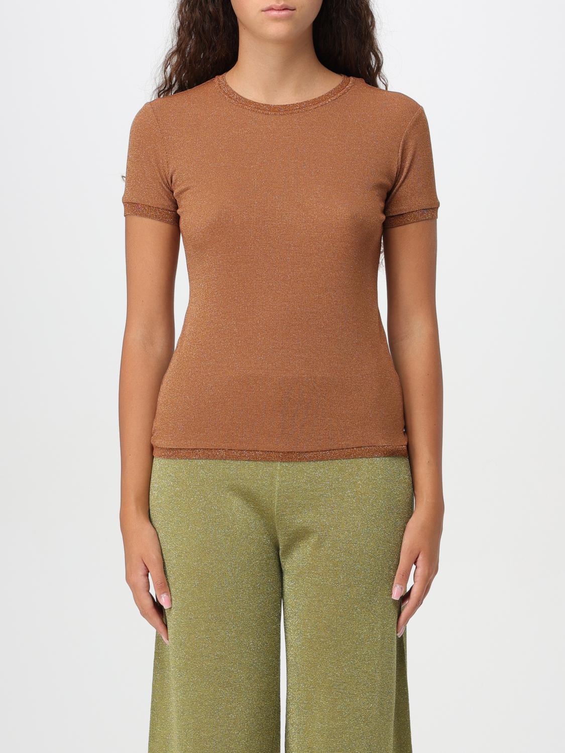 Shop Patrizia Pepe T-shirt  Woman Color Bronze