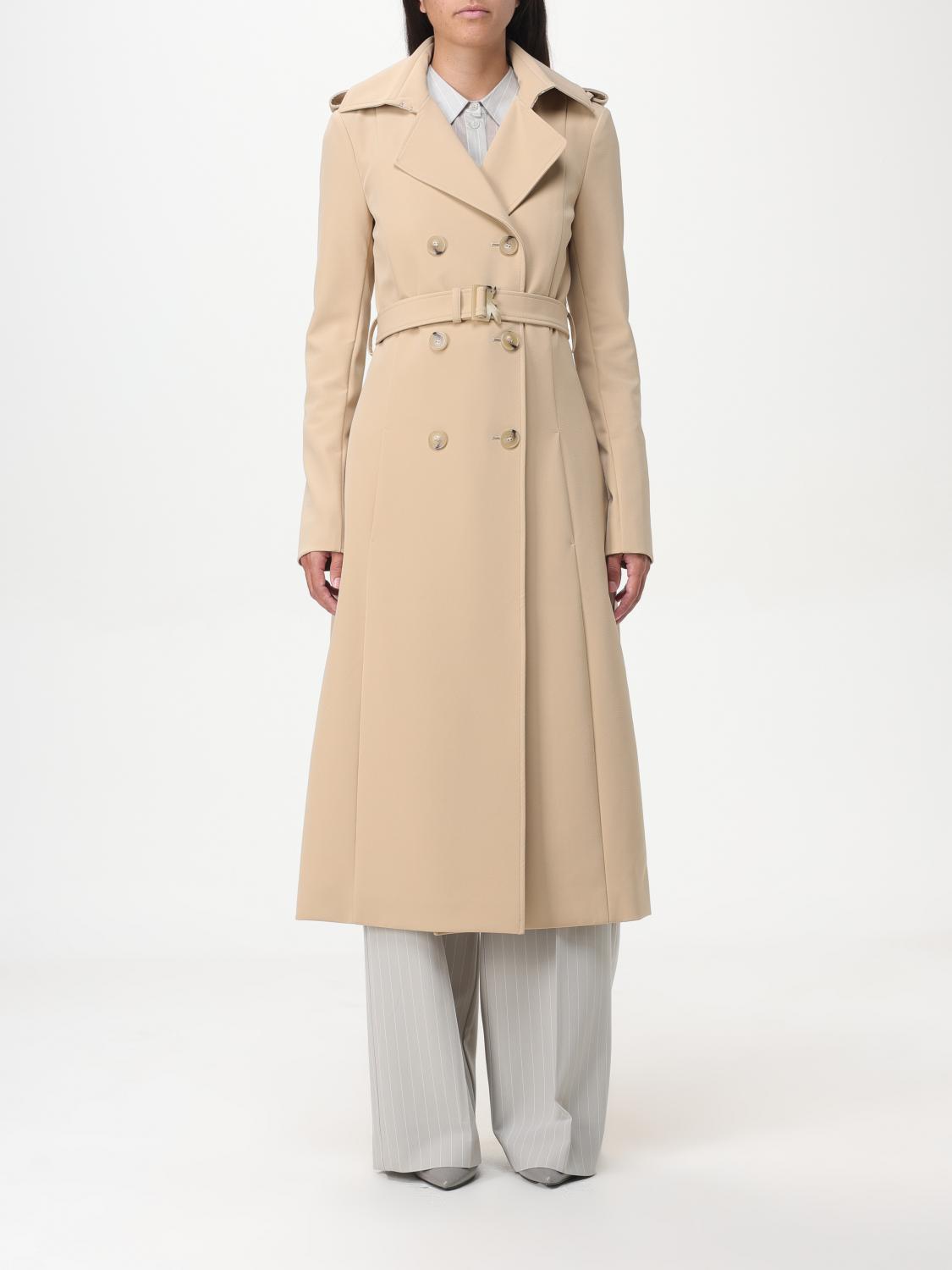 Shop Patrizia Pepe Trench Coat  Woman Color Beige