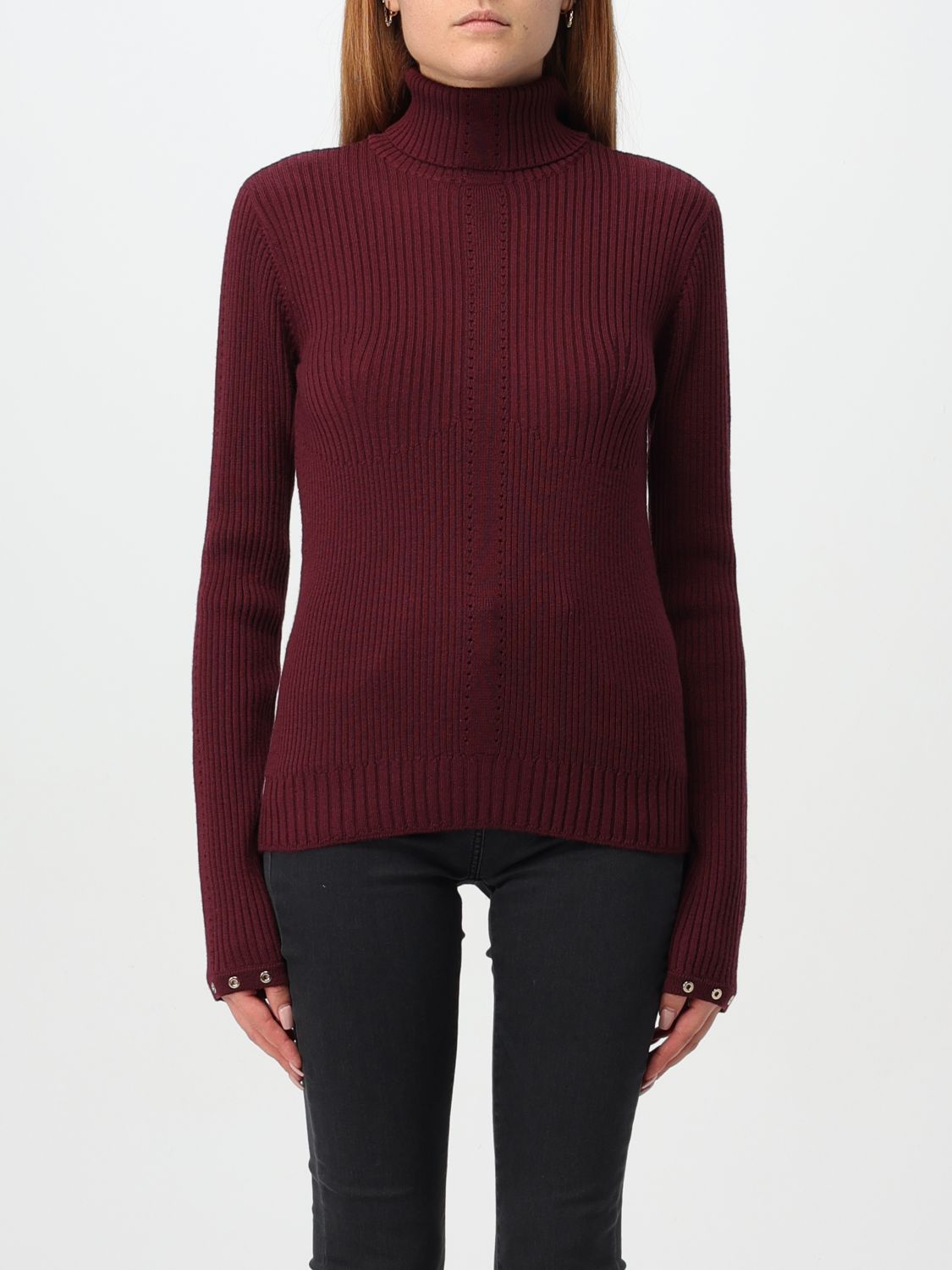 Shop Patrizia Pepe Sweater  Woman Color Plum In Pflaume